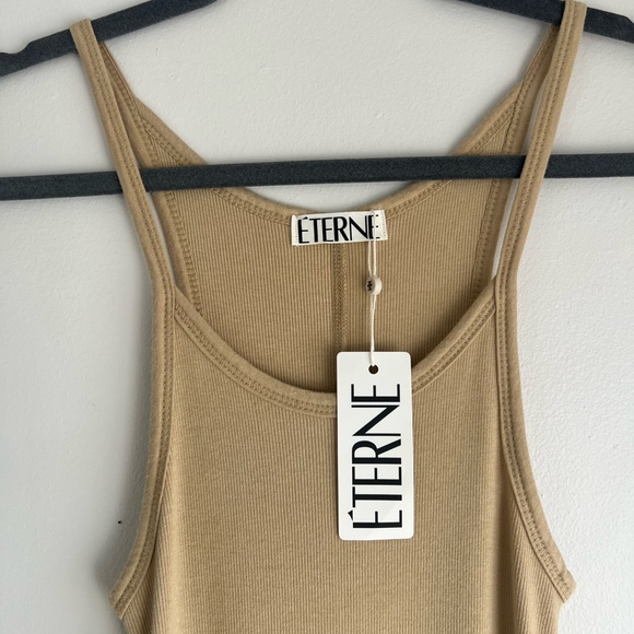 New With Tags NWT Éterne Tank Maxi Dress in Sand Small - Picture 2 of 7
